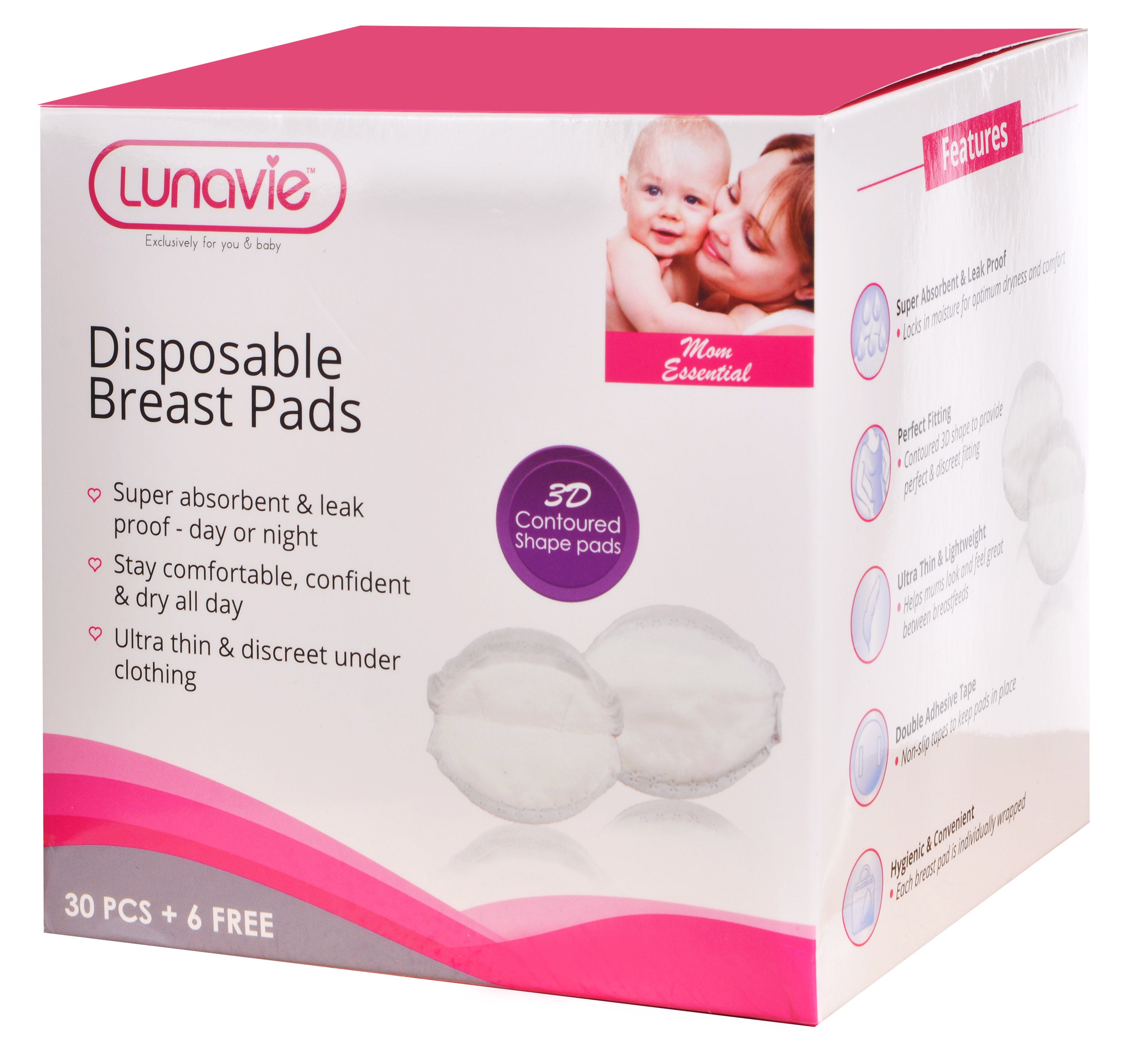 Lunavie Disposable Breast Pad 36pcs-Bebehaus