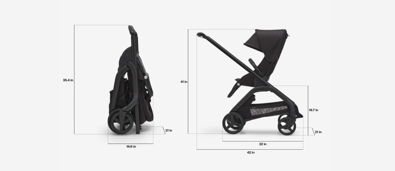 Bugaboo Dragonfly in Asia Black (CANOPY NOT INCLUDED) -Bebehaus