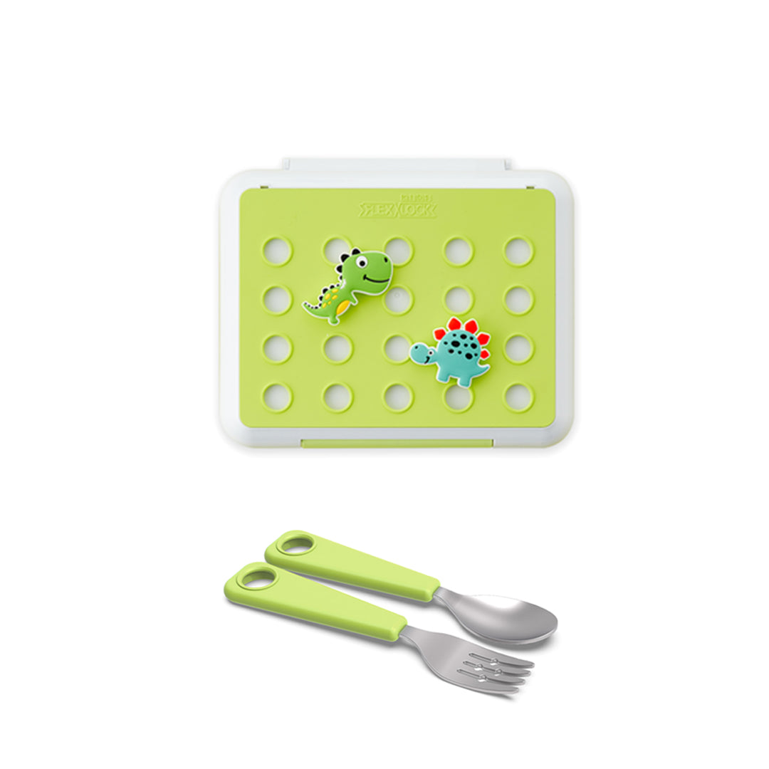 FLEXNLOCK Bundle Set (Lunchbox and Spoon/Fork Set)-Bebehaus