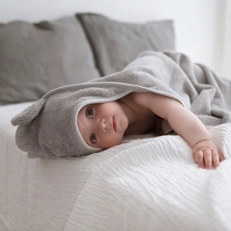 Joey&Mom Hooded Towel Bamboo Cotton-Bebehaus