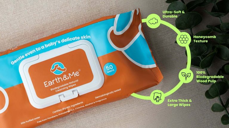Earth & Me Natural Cleansing Wipes 50 Sheets-Bebehaus