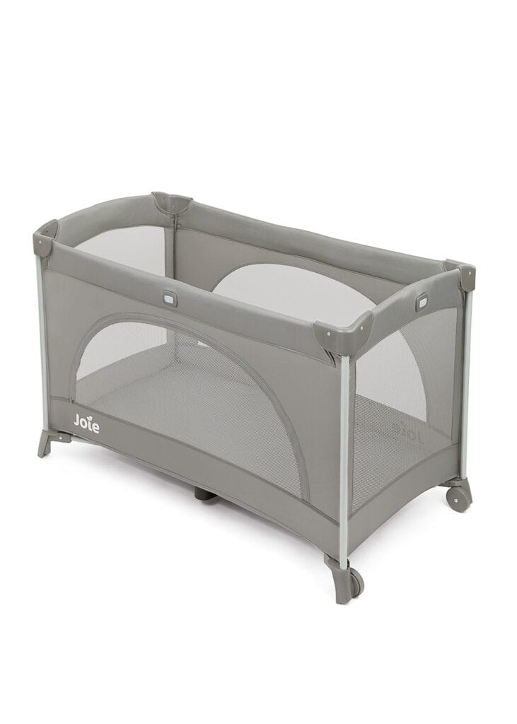 Joie Allura 120 Travel Cot (Grey Flannel)-Bebehaus
