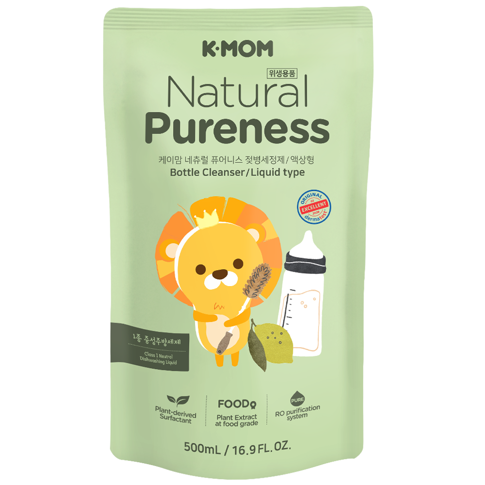 K-MOM Baby Bottle Cleanser Liquid Type Refill 500ml-Bebehaus
