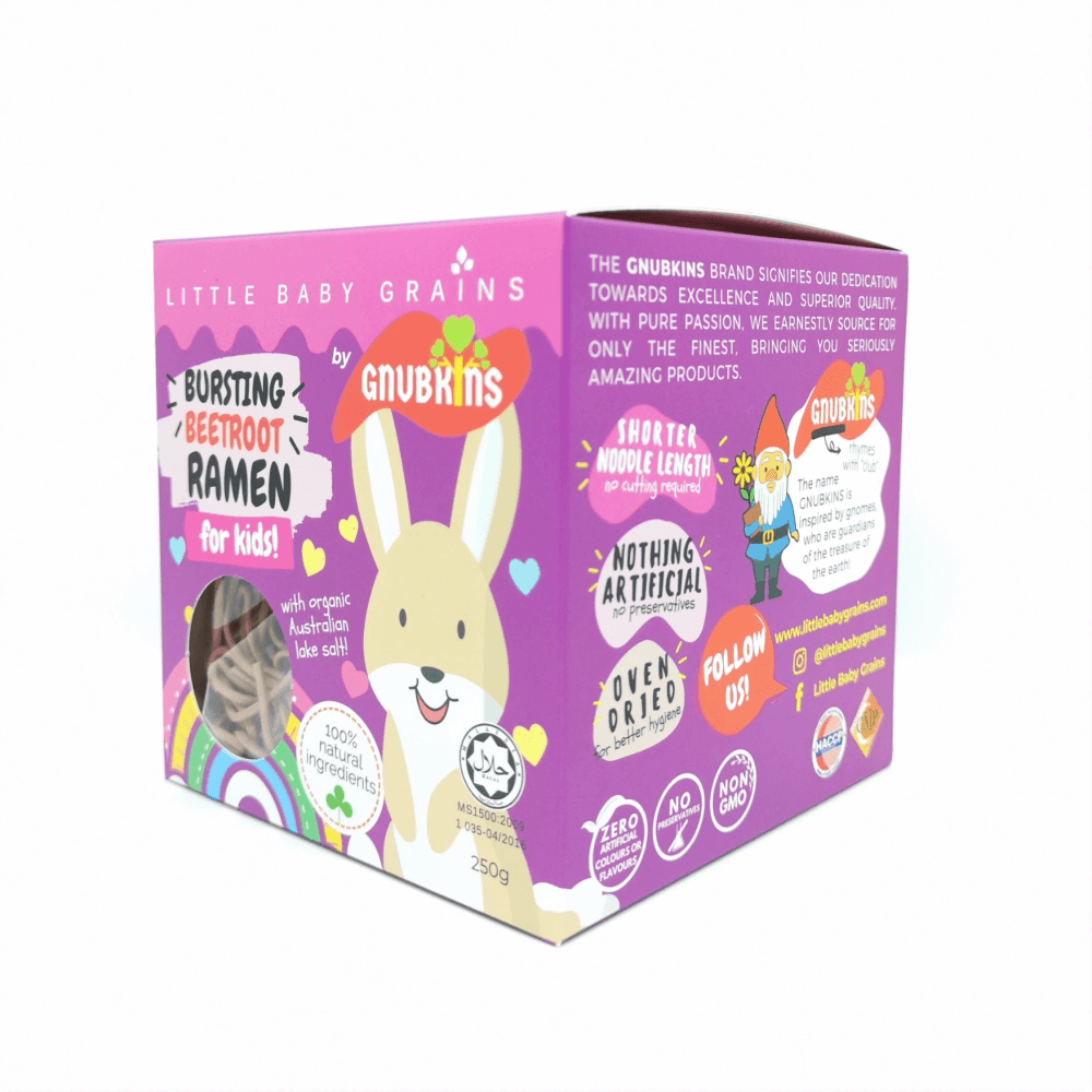 Little Baby Grains Bursting Beetroot Ramen for Kids-Bebehaus