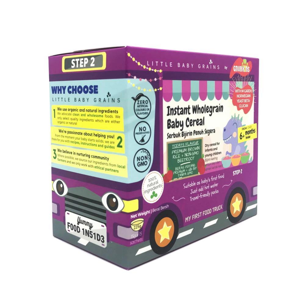 Little Baby Grains Premium Brown Rice and Non-GMO Beetroot Instant Cereal-Bebehaus