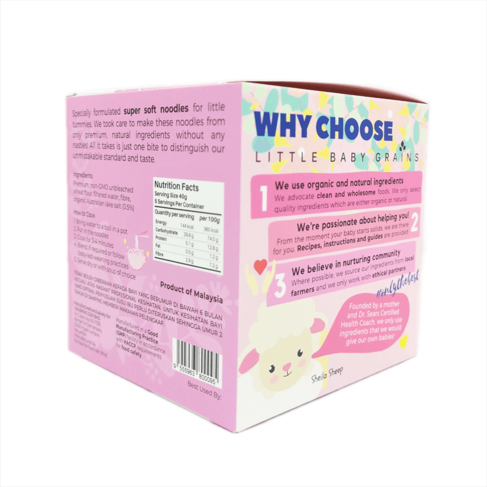 Little Baby Grains Silky Soft Baby Noodles (7+ Months)-Bebehaus