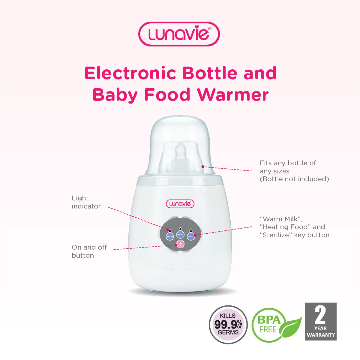 Lunavie Electronic Bottle & Food Warmer-Bebehaus