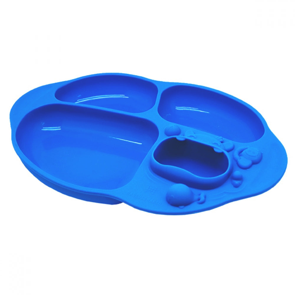 Marcus & Marcus Yummy Dip Suction Divided Plate-Bebehaus