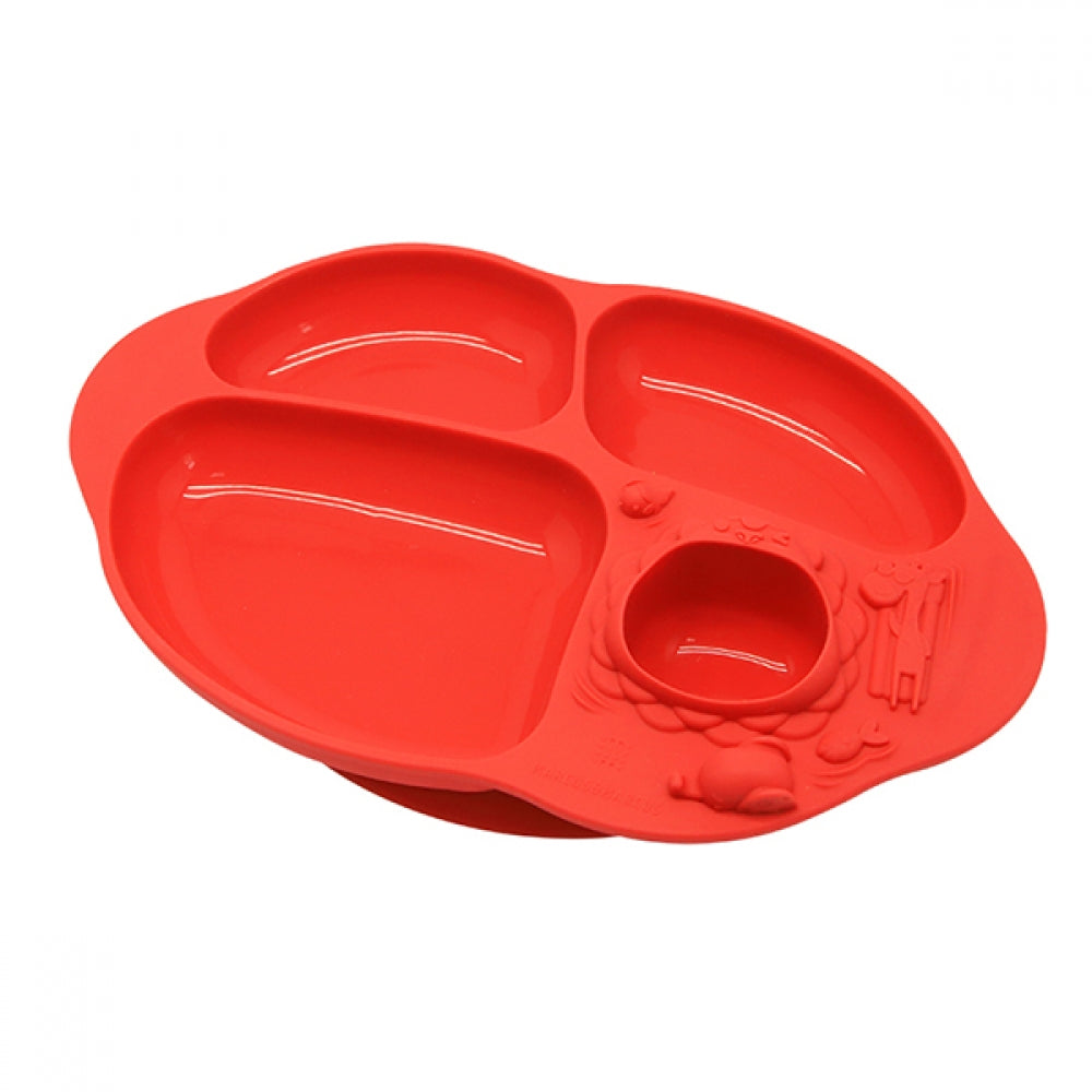 Marcus & Marcus Yummy Dip Suction Divided Plate-Bebehaus