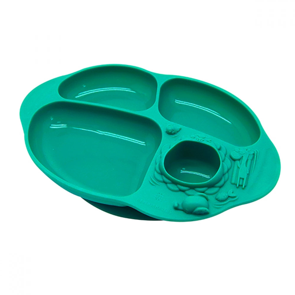 Marcus & Marcus Yummy Dip Suction Divided Plate-Bebehaus