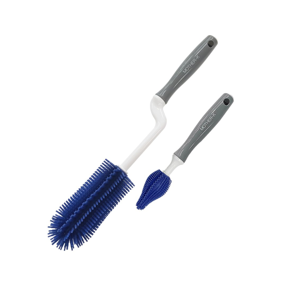 MOTHER-K Silicon Brush Straight Shape Blueberry
