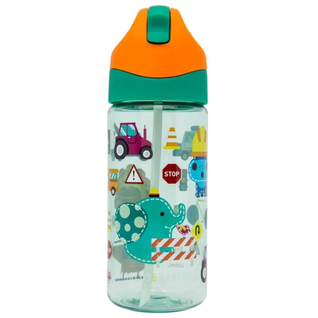 Marcus & Marcus Antibacterial Tritan Straw Bottle-Bebehaus
