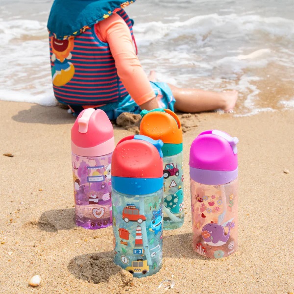 Marcus & Marcus Antibacterial Tritan Straw Bottle-Bebehaus