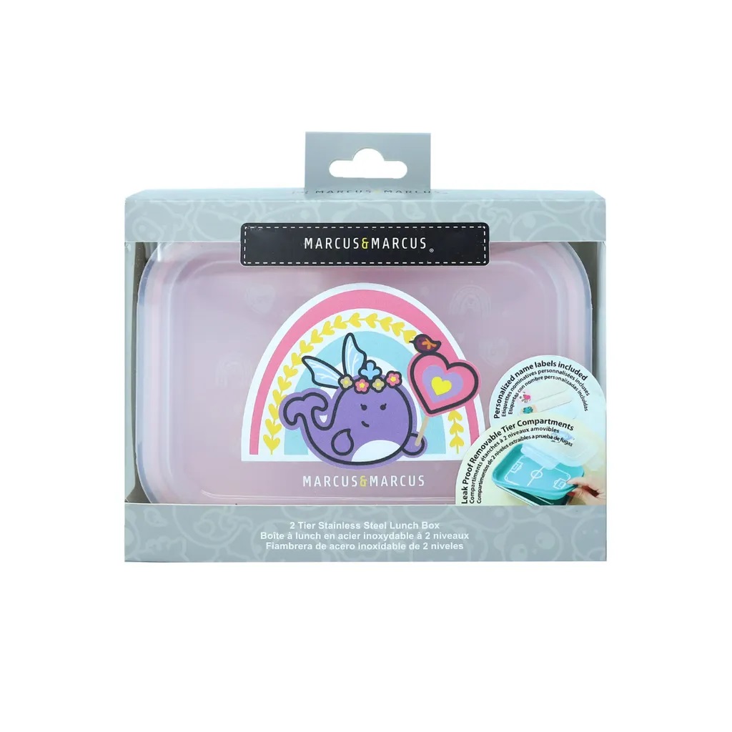 Marcus & Marcus 2-Tier Stainless Steel Lunch Box-Bebehaus