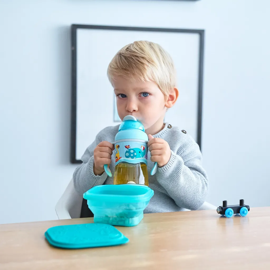 Marcus & Marcus 2 Stage Tritan Straw Bottle (Pink/Blue)-Bebehaus