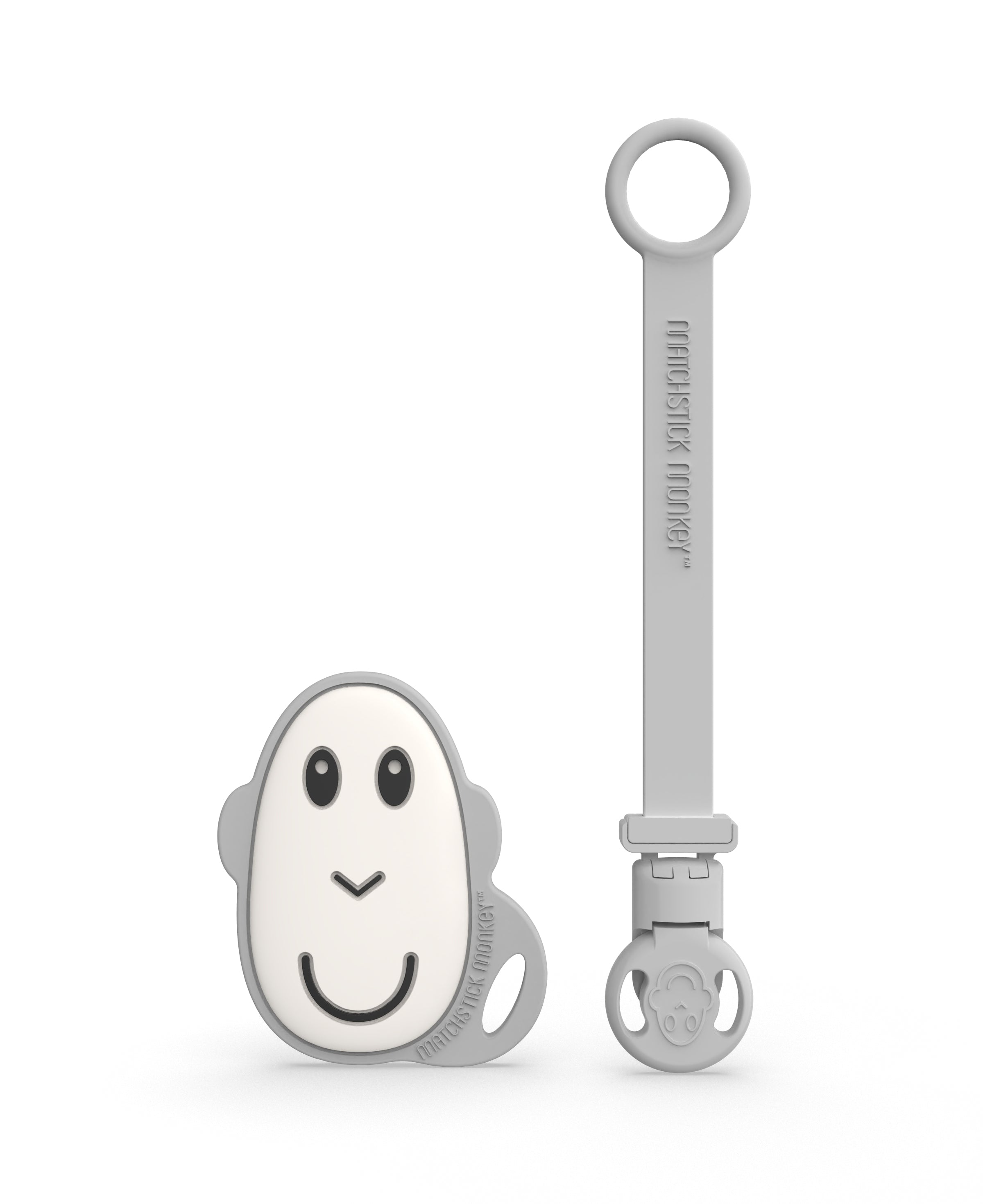 Matchstick Monkey Gift Flat Face Teether & Soother Clip-Bebehaus