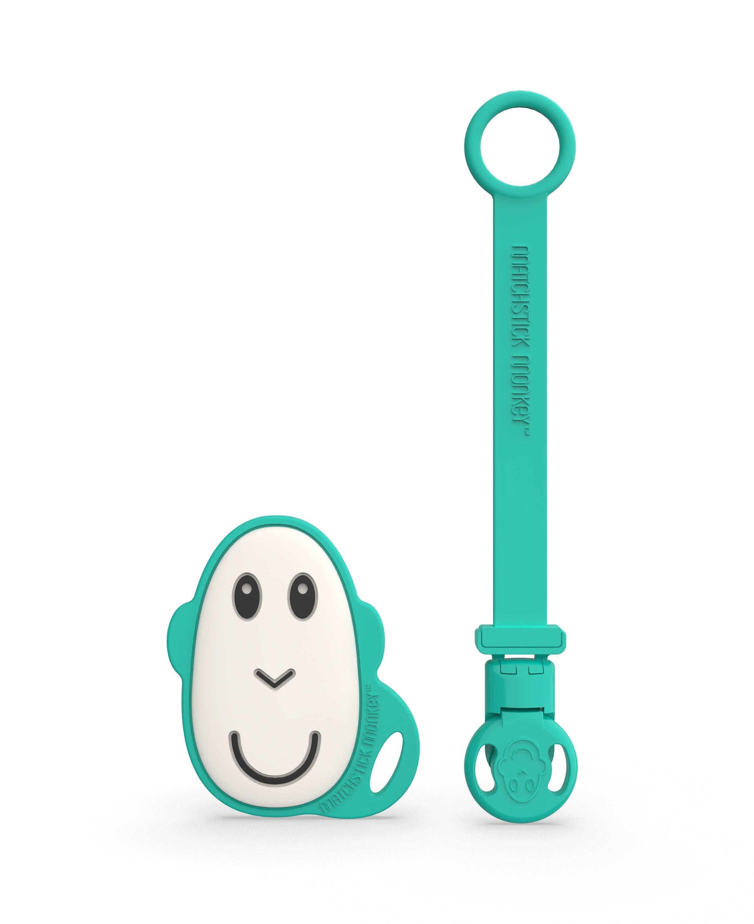 Matchstick Monkey Gift Flat Face Teether & Soother Clip-Bebehaus