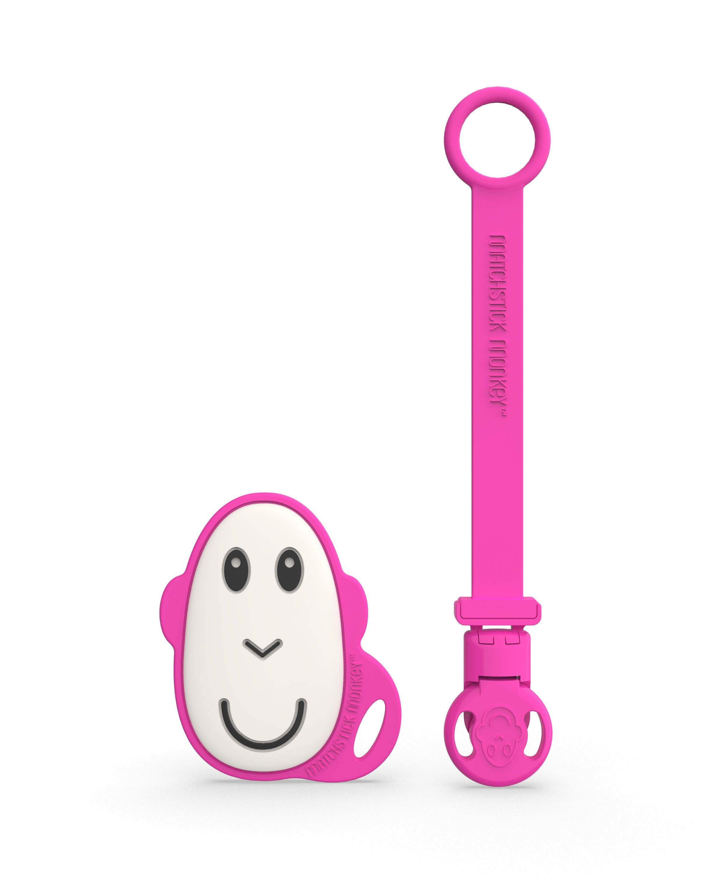 Matchstick Monkey Gift Flat Face Teether & Soother Clip-Bebehaus
