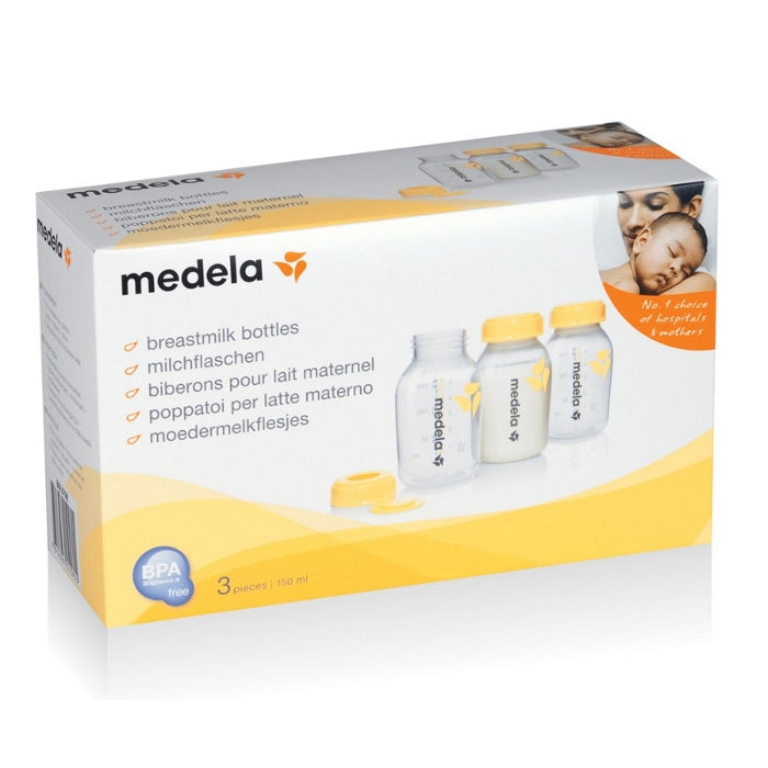 MEDELA Breast Milk Storage Bottles 150ml (3pcs)-Bebehaus