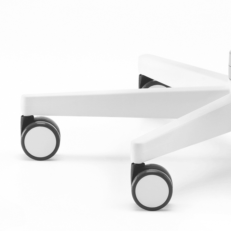 Moll Scooter Ergonomic Study Chair - White-Bebehaus