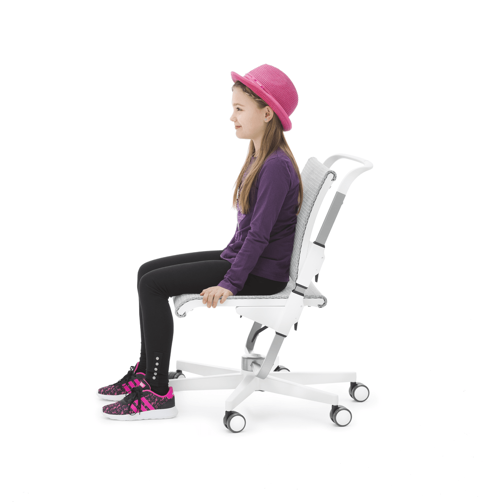 Moll Scooter Ergonomic Study Chair - White-Bebehaus