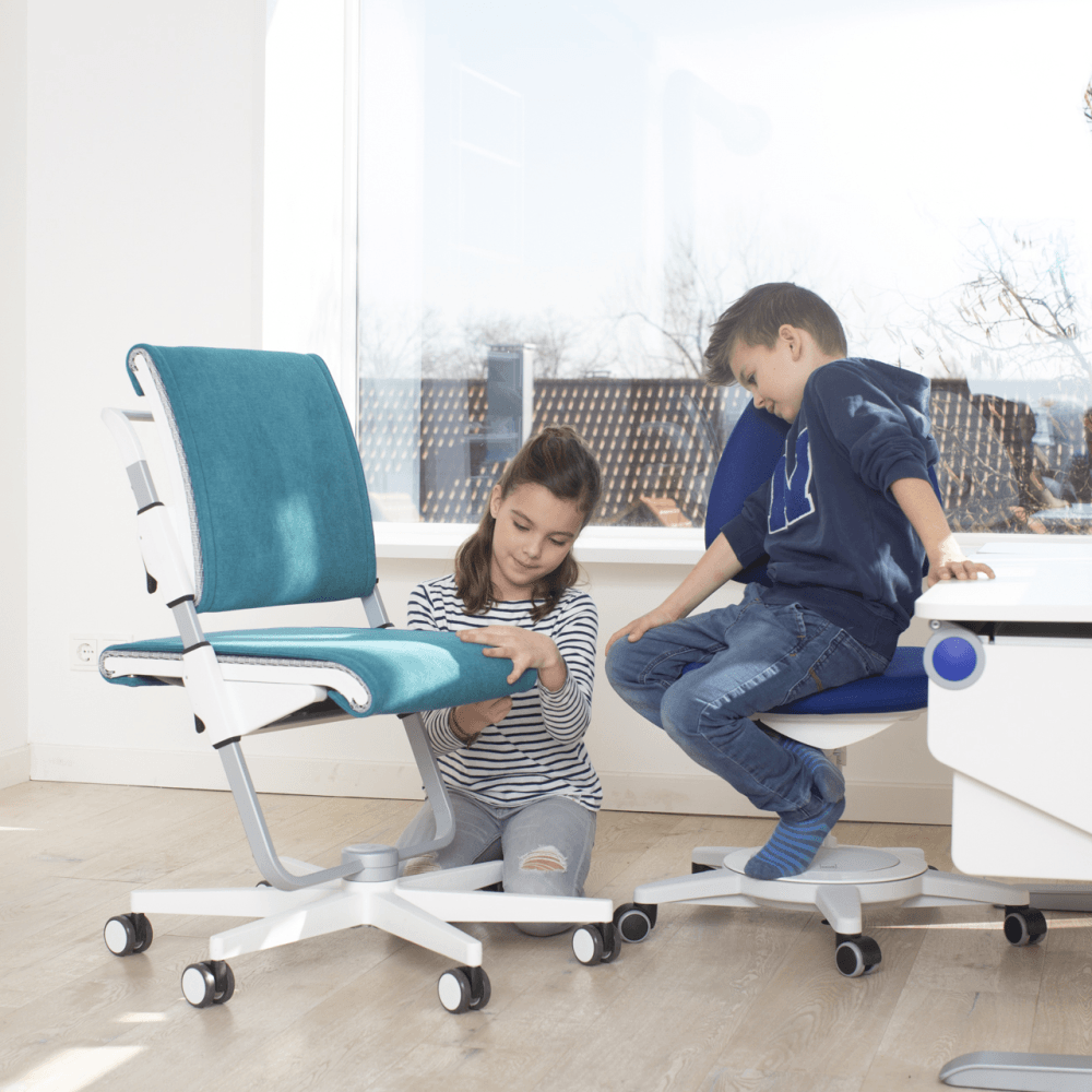 Moll Scooter Ergonomic Study Chair - White-Bebehaus