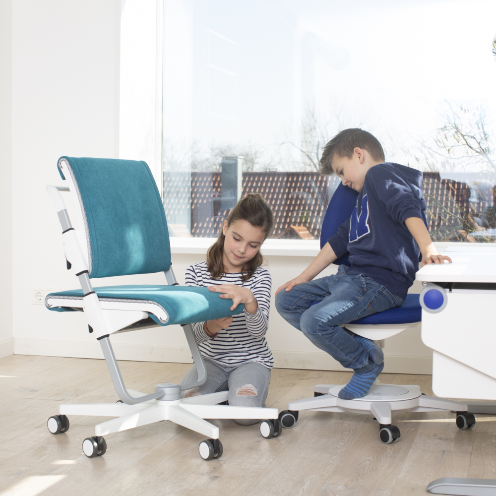 Moll Scooter Ergonomic Study Chair - Grey-Bebehaus