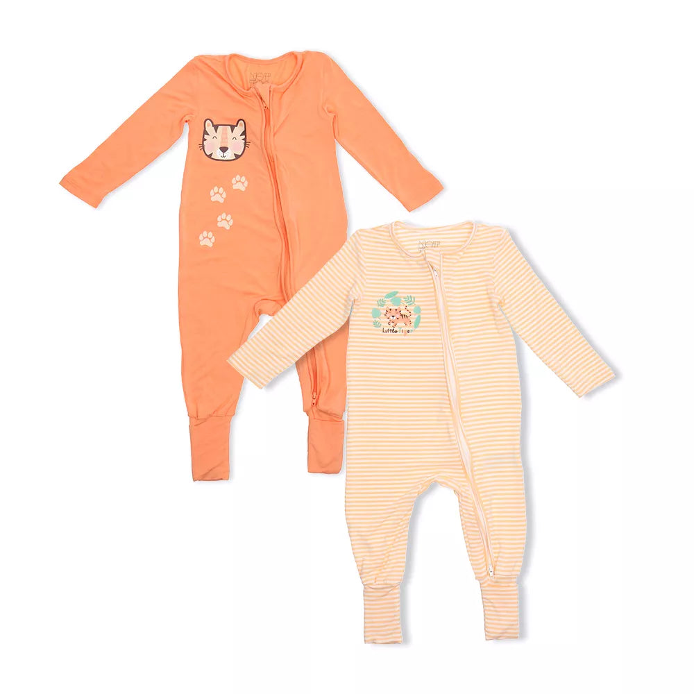 NOTTOOBIG Bamboo Spandex Sleepsuits - Tiger-Bebehaus