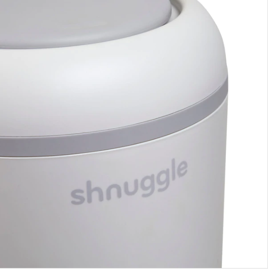 Shnuggle Eco-Touch Nappy Bin - White/Grey-Bebehaus