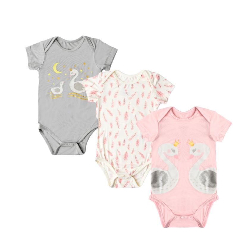NOTTOOBIG Bamboo Spandex Bodysuits - Swan-Bebehaus