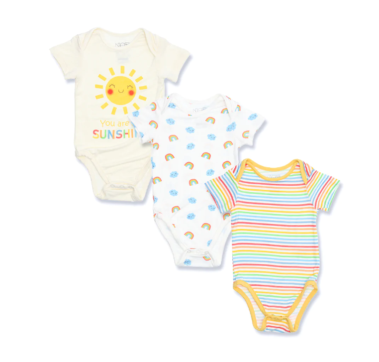 NOTTOOBIG Bamboo Spandex Bodysuits - Happy Weather-Bebehaus