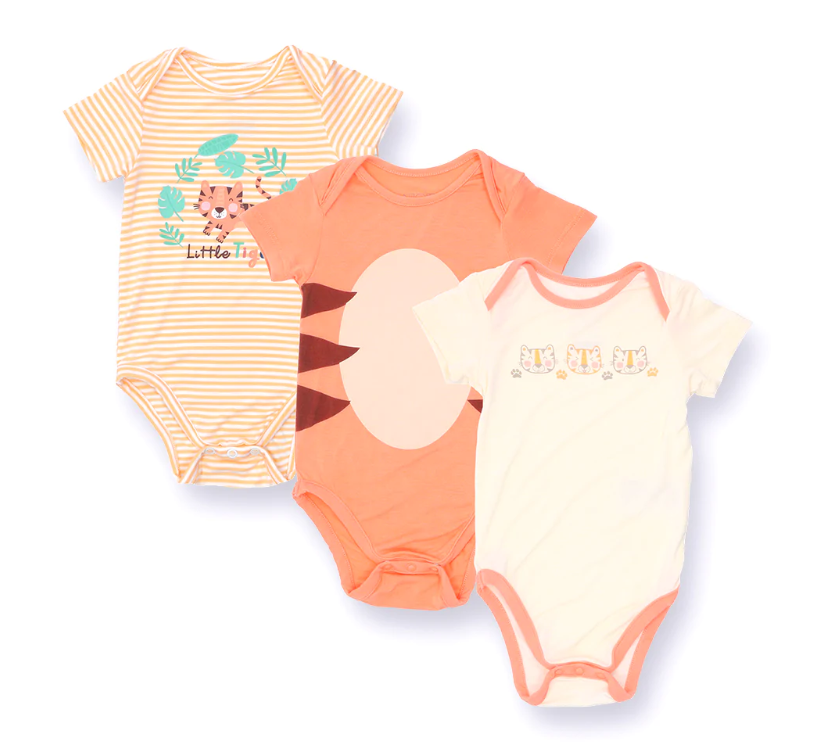 NOTTOOBIG Bamboo Spandex Bodysuits - Tiger-Bebehaus