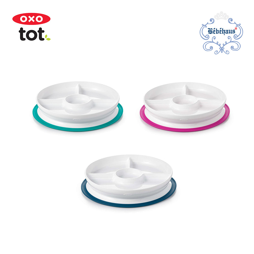 Oxo Tot Stick & Stay Suction Divided Plate-Bebehaus