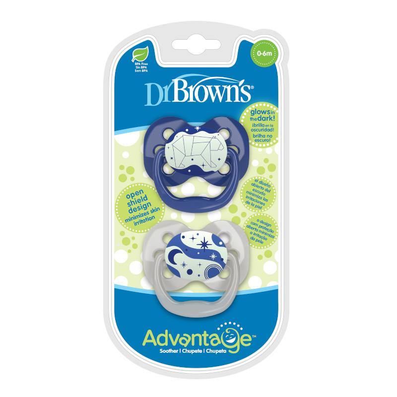 Dr. Brown's Advantage Pacifier Glow in the Dark 0-6m-Bebehaus