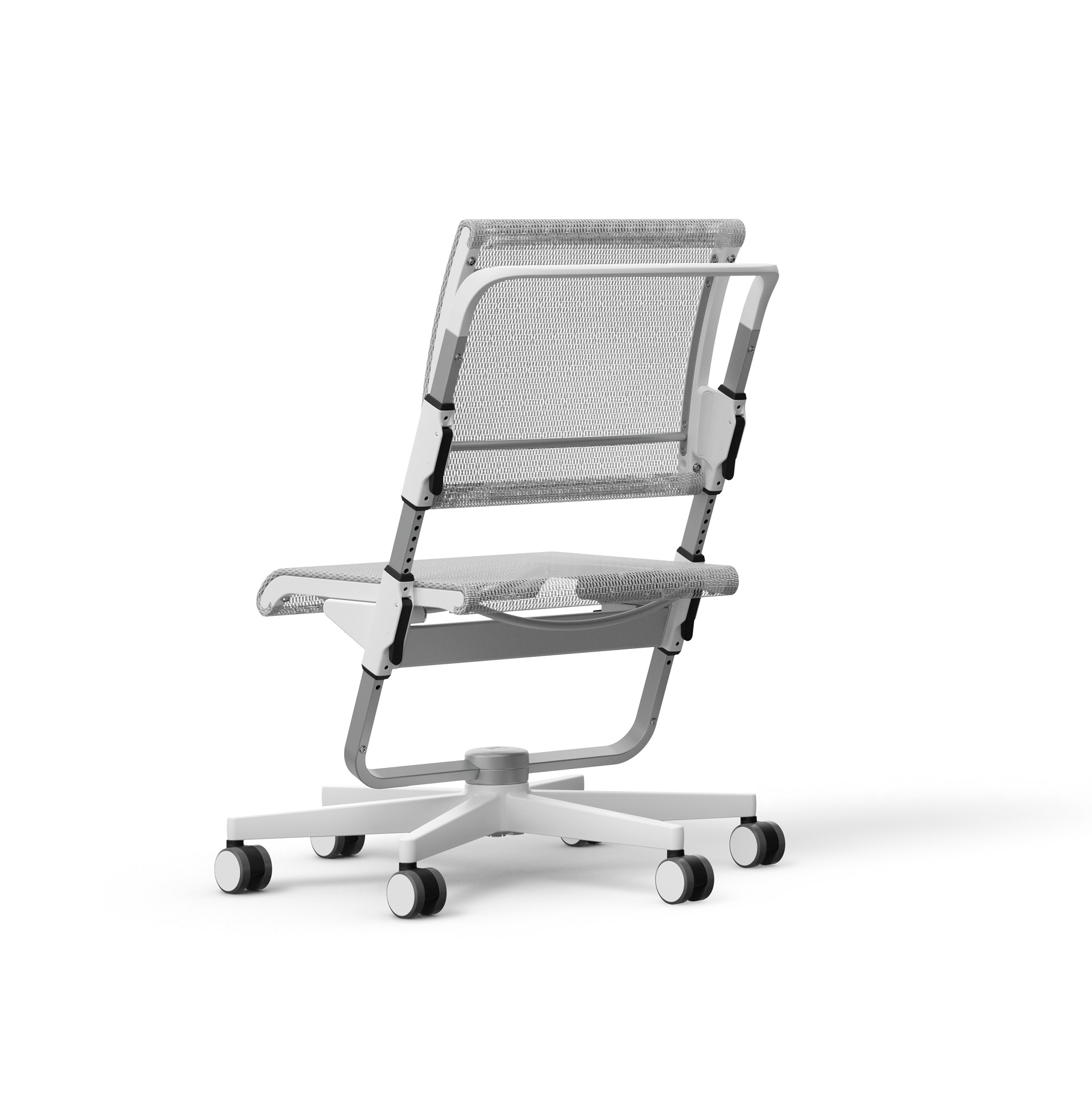 Moll Scooter Ergonomic Study Chair - White-Bebehaus