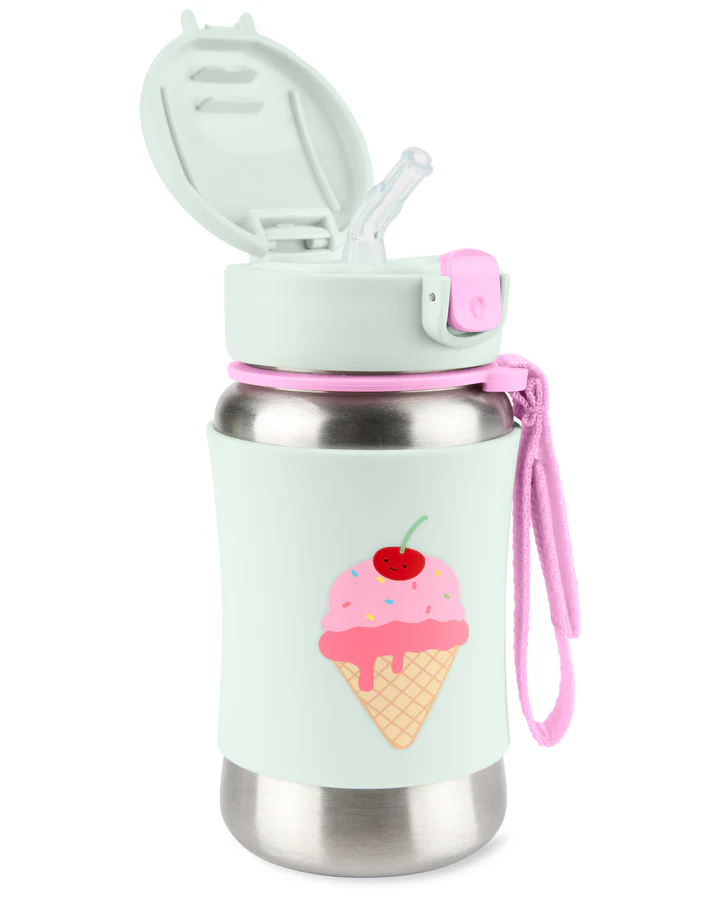 Skip Hop Spark Style Stainless Steel Straw Bottle 350ml