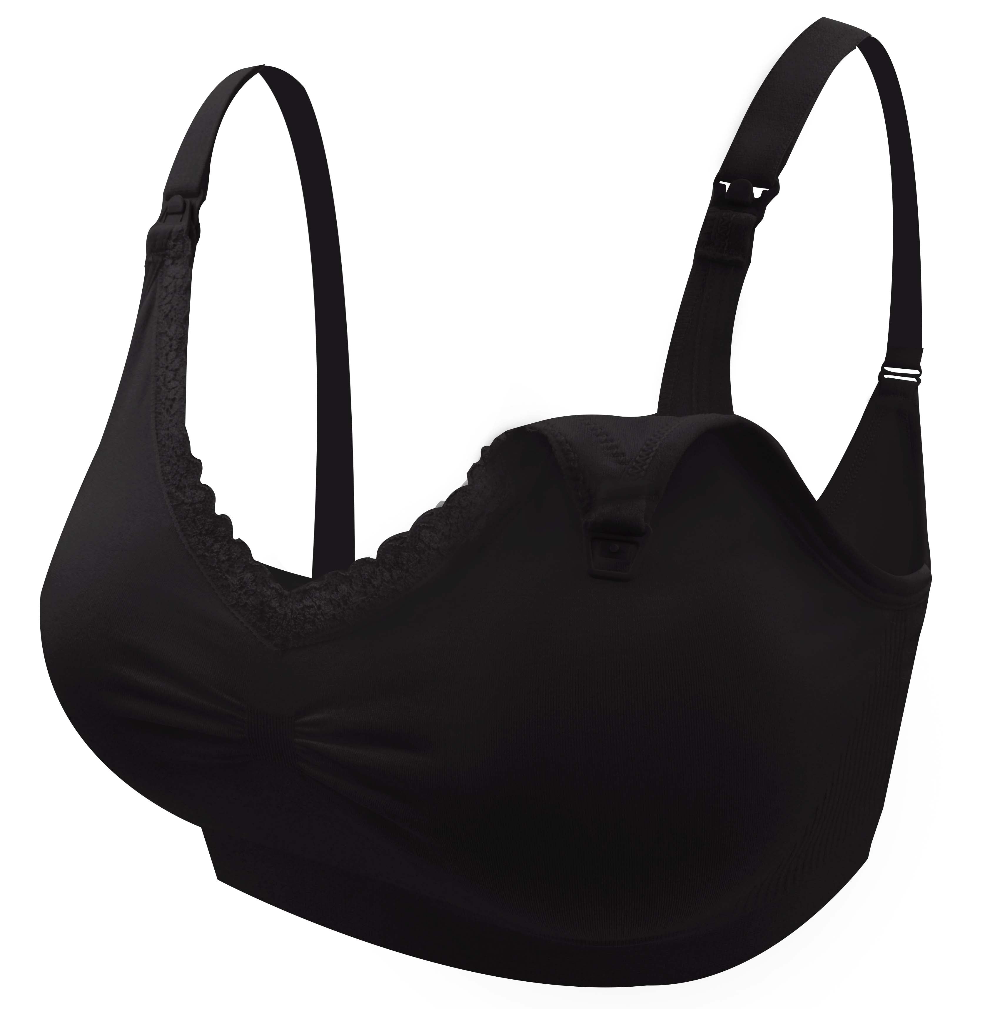 Lunavie Seamless Nursing Bra Black-Bebehaus