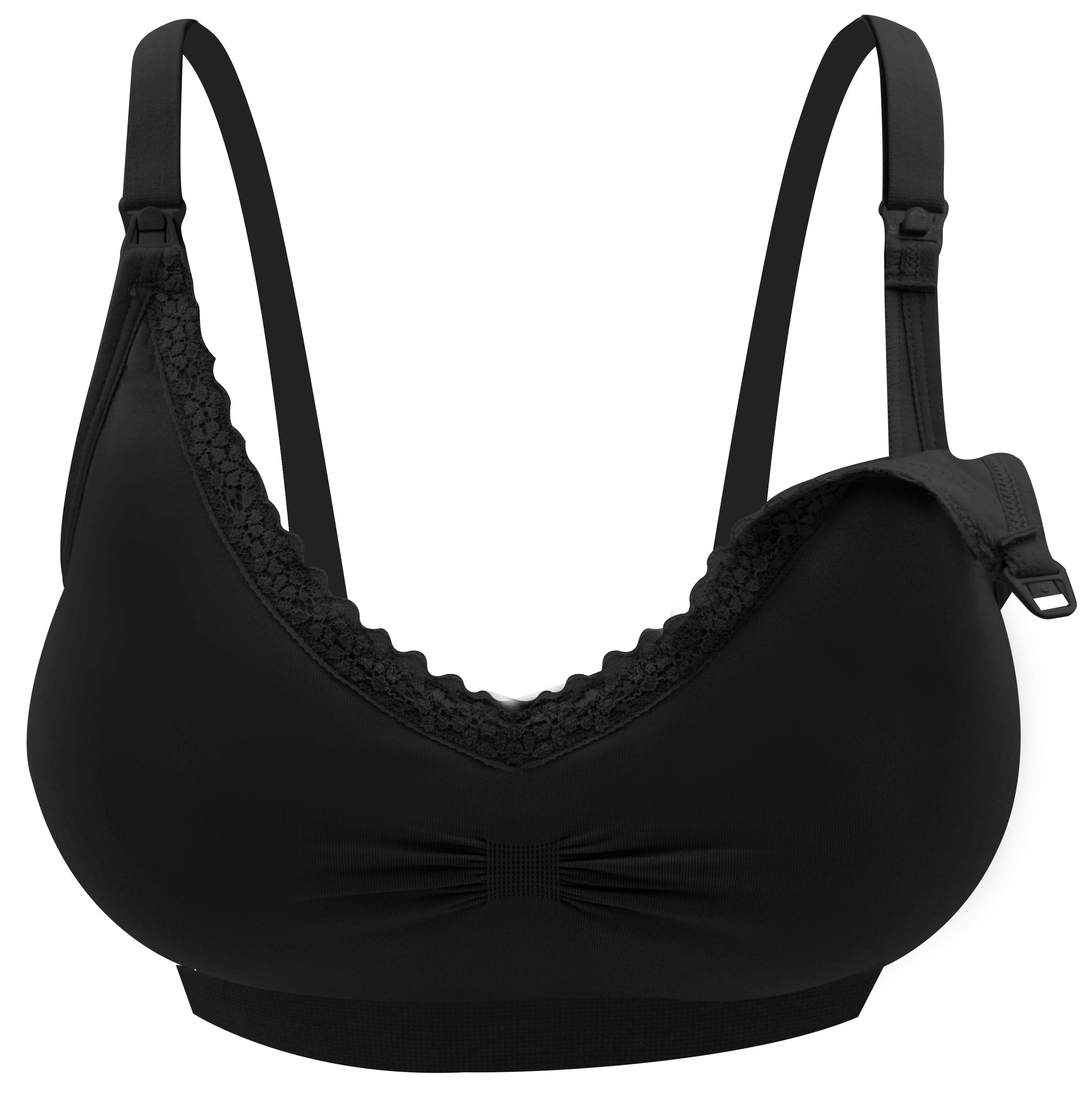 Lunavie Seamless Nursing Bra Black-Bebehaus