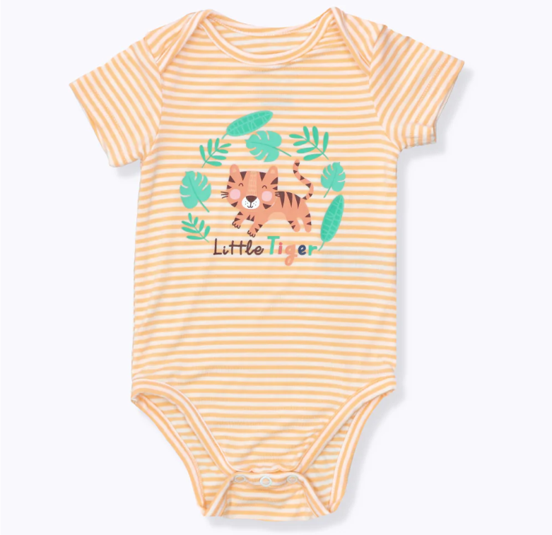 NOTTOOBIG Bamboo Spandex Bodysuits - Tiger-Bebehaus