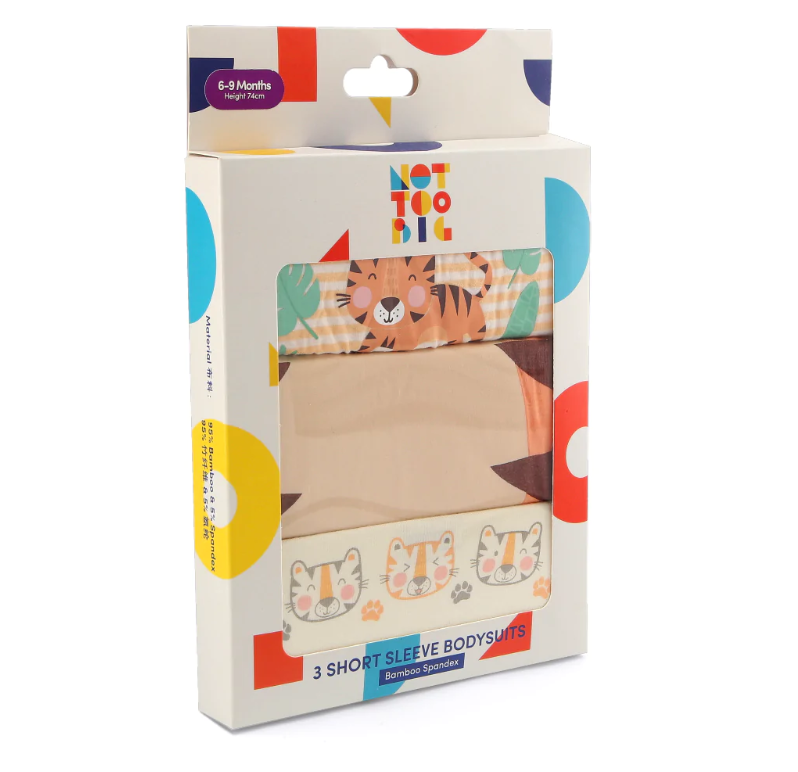NOTTOOBIG Bamboo Spandex Bodysuits - Tiger-Bebehaus