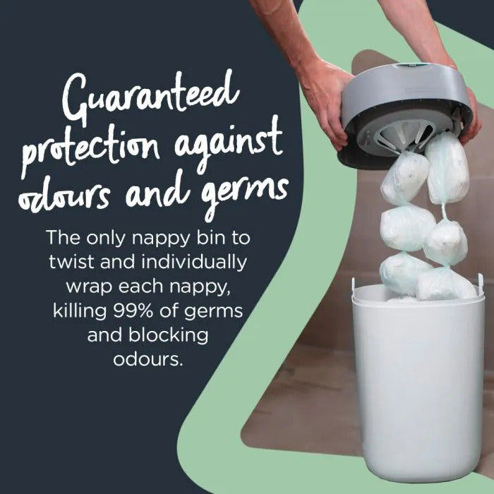 Tommee Tippee Twist & Click Sangenic Bin - White-Bebehaus