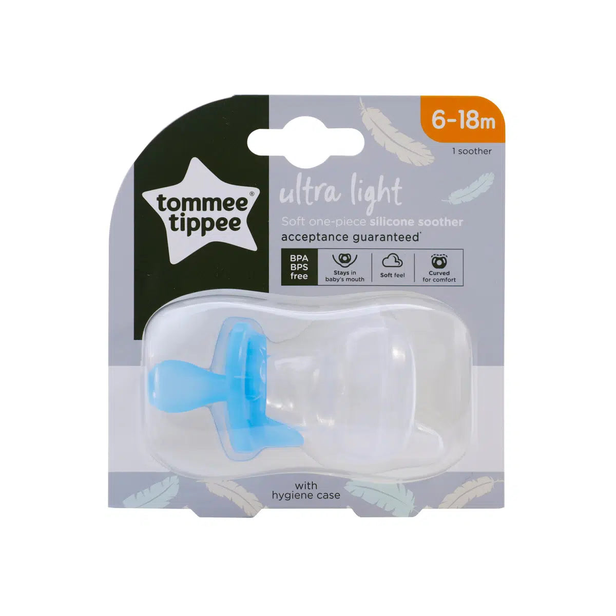 Tommee Tippee Ultra Light Silicone Soother 6-18m-Bebehaus