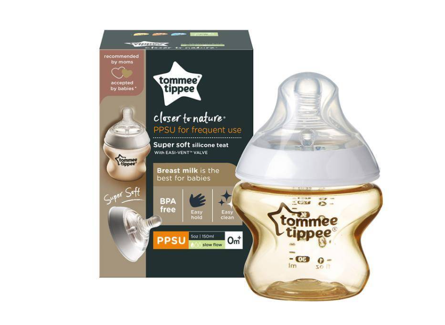 Tommee Tippee Feeding Bottle PPSU Super Soft Teat ( 150ml/5oz)-Bebehaus