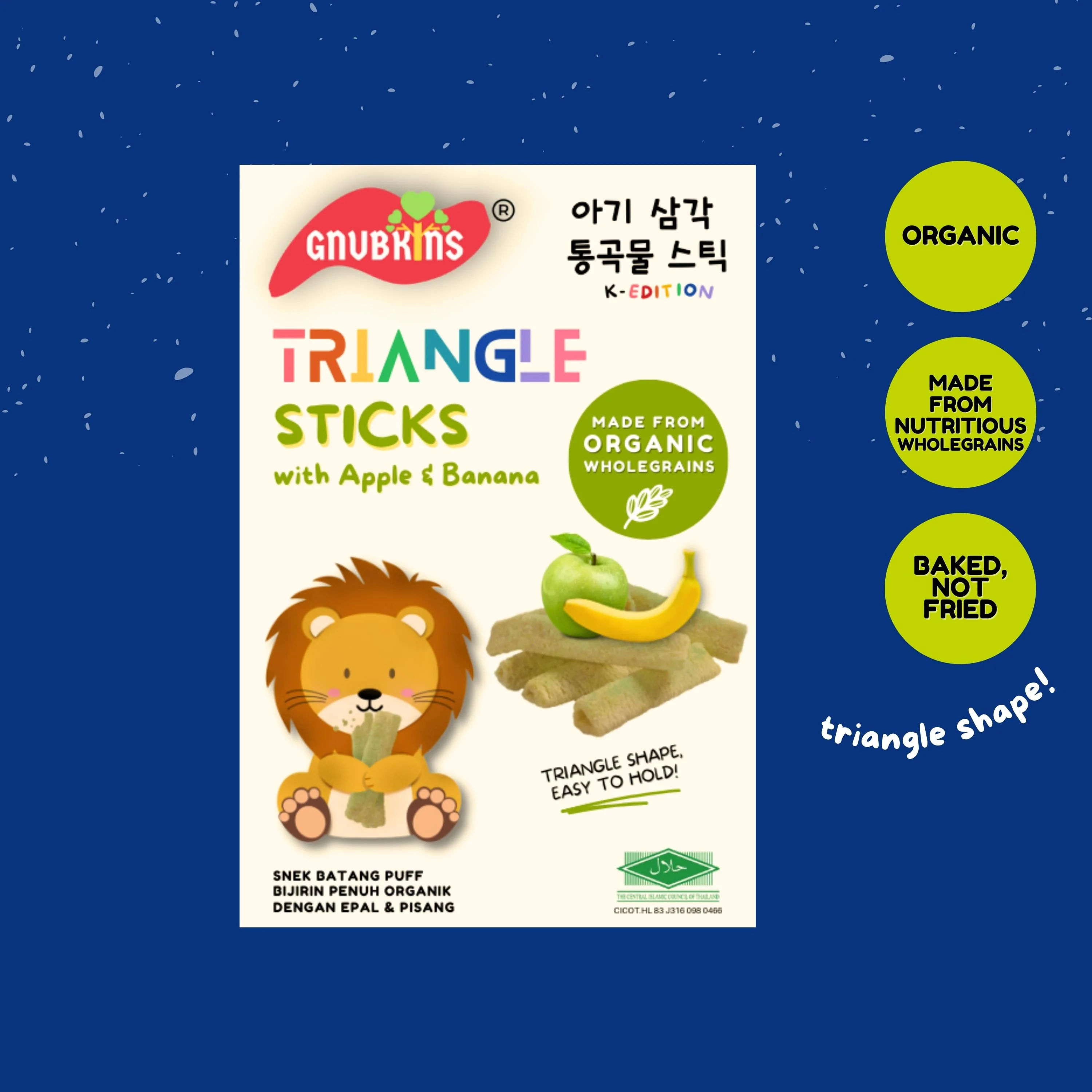 Gnubkins Triangle Sticks With Apple & Banana-Bebehaus