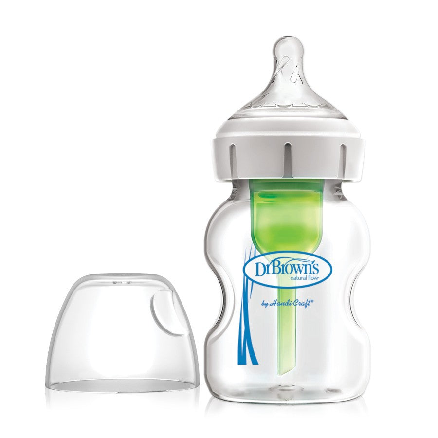 Dr. Brown's Natural Flow® Options+™ Anti-colic Baby Bottle (Glass/ Wide-Neck)-Bebehaus