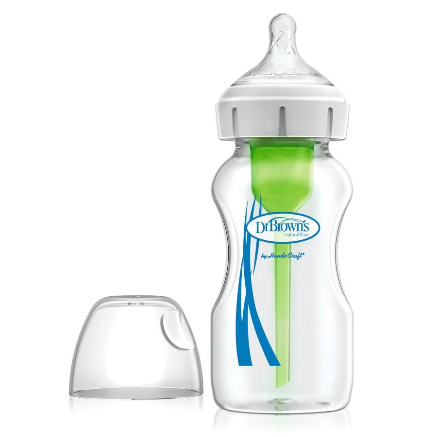 Dr. Brown's Natural Flow® Options+™ Anti-colic Baby Bottle (Glass/ Wide-Neck)-Bebehaus