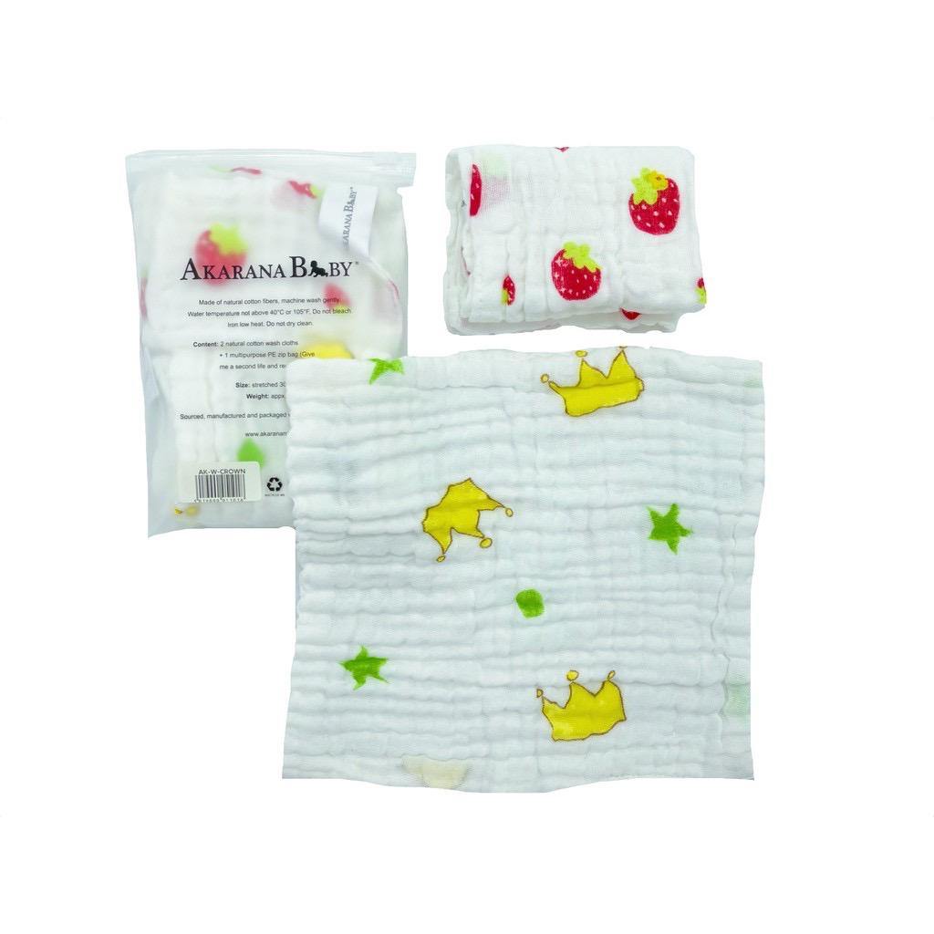 Akarana Baby Muslin Wash Cloths-Bebehaus