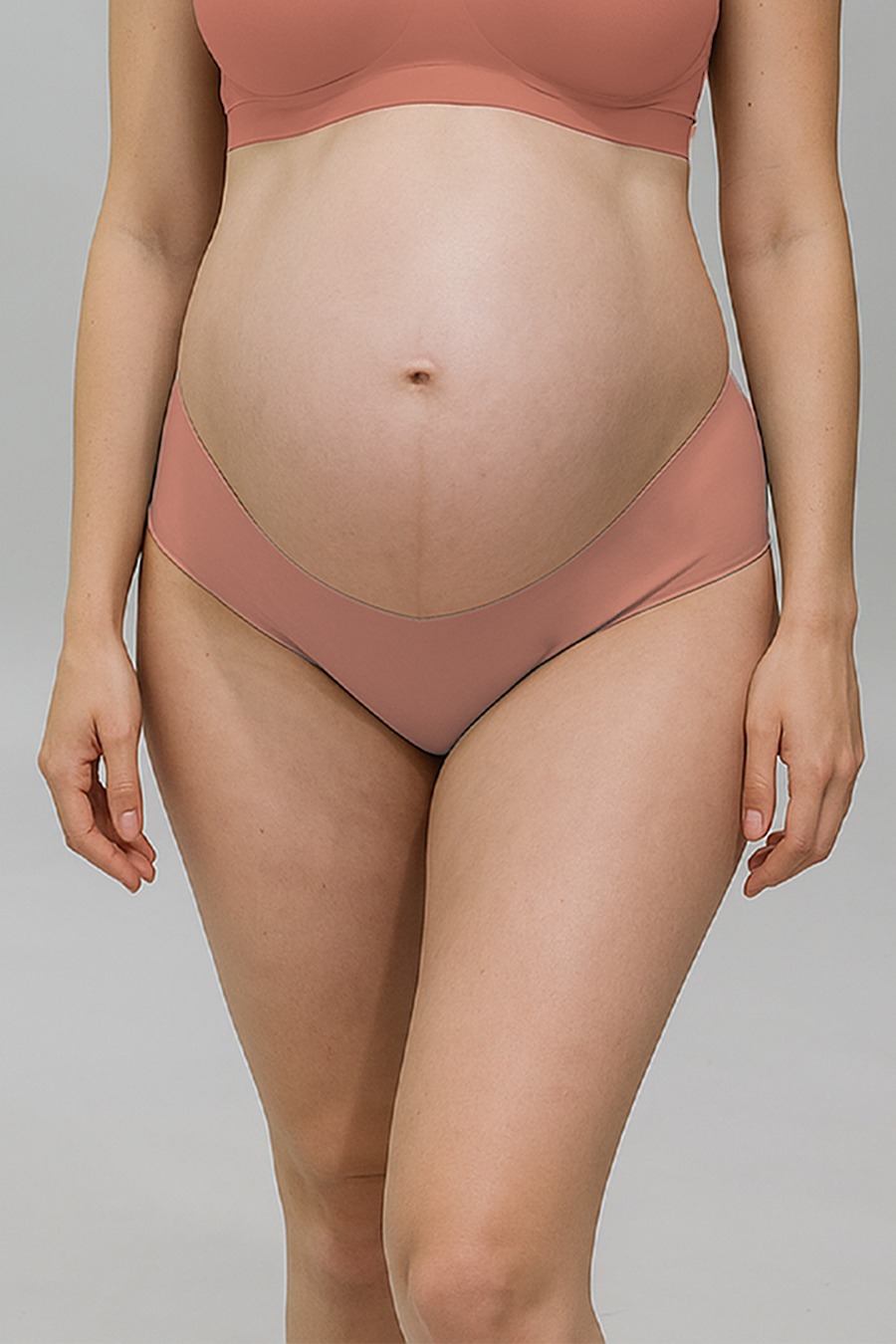 9 Months Antibacterial Maternity Seamless Panties - Coral