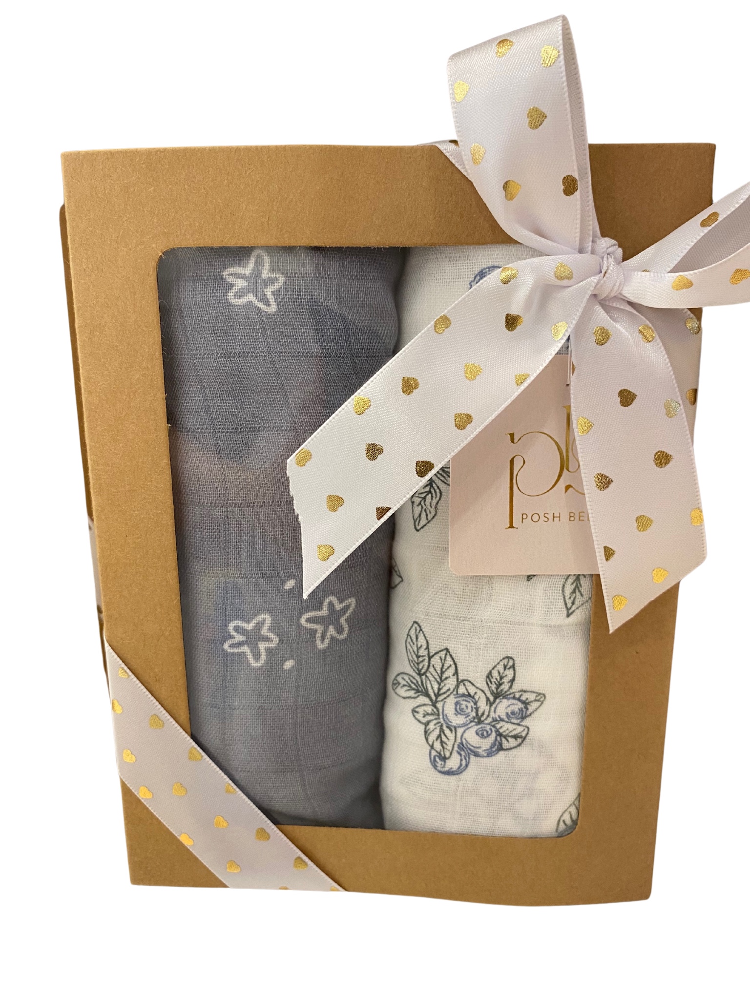 Posh Bebe Swaddle Gift Set 2pc Assorted