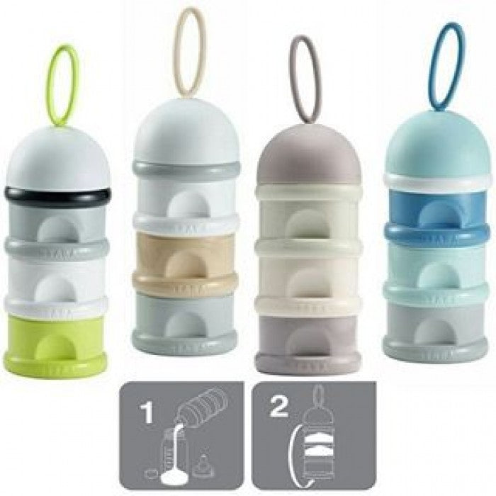 Beaba Formula/Snack Container(Neon,Light Blue,Dark Mist)-Bebehaus
